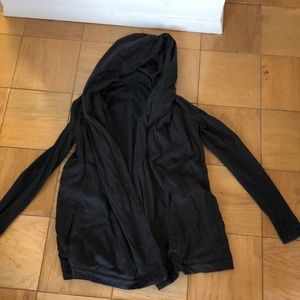 Drape hooded Lululemon jacket.